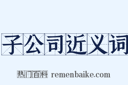 子公司近义词是什么意思的图片